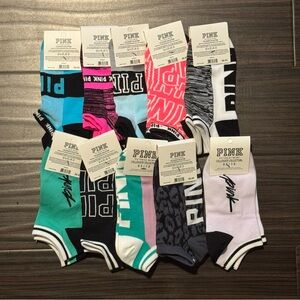 PINK Victoria's Secret Colorful Ankle Socks Set, $10.00 each msrp